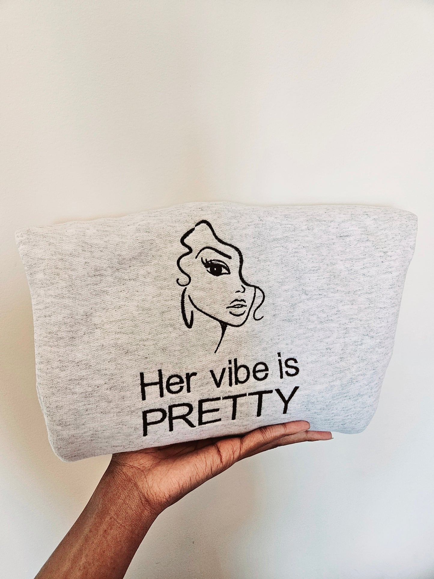 Her Vibe is Pretty Embroidered Sweatshirt