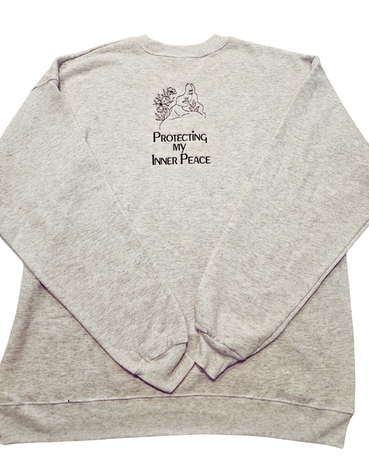 Protecting My Inner Peace Embroidered Sweatshirt
