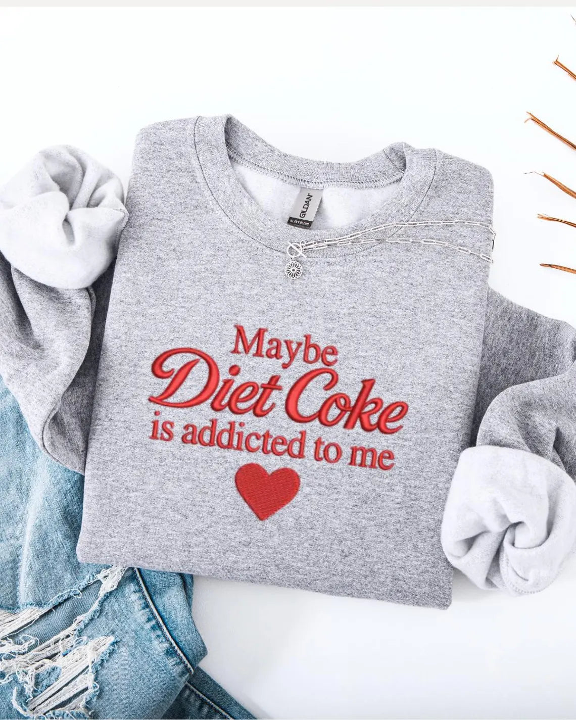 Diet Coke Embroidered Sweatshirt