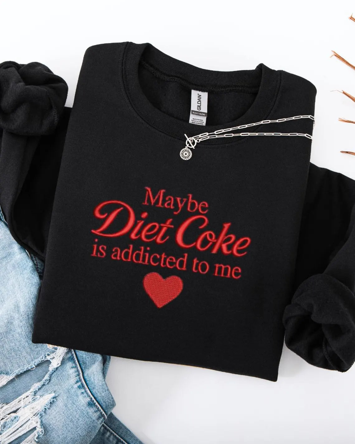 Diet Coke Embroidered Sweatshirt